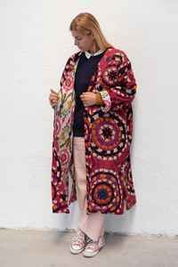 La Mejor Colección de Fábrica, Hecha a Medida, Acolchada, Ecológica, de Invierno, Roja, con Bordado Suzani, Estilo Vintage, de Algodón para Mujer - Product Image 5