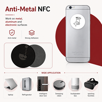 Etiqueta NFC Anti-Metal NTAG213 ISO14443A de 25 mm, Tipo 2 del Foro NFC, Impermeable y Programable para el Seguimiento de Activos, Venta al Por Mayor