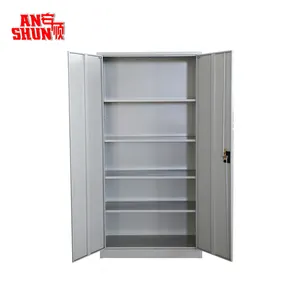 Penyimpanan kabinet logam 2 pintu lemari arsip dengan pintu ayun 2 pintu lemari besi lemari furnitur kantor