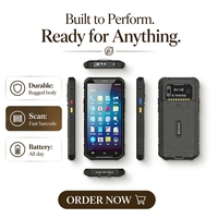 Terminal de lecture de codes-barres 2D portable Android 12 OS 5,99 pouces, 4 Go 64 Go, GPS, ordinateur mobile robuste pour extérieur, PDA 4G