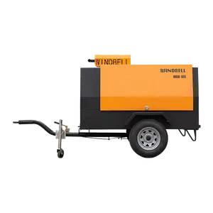 185 cfm Rotary Screw Diesel Portable Air Compressor For Sale