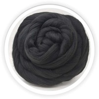 Fibre de polyester vierge noir 3D 88MM pour la filature à bas prix