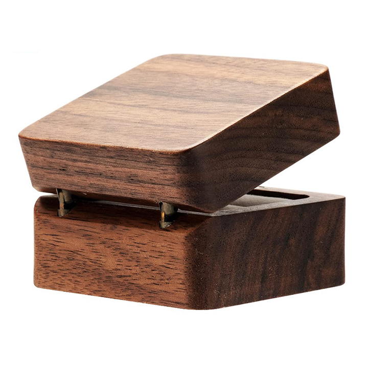 Hapivida Caja De Anillo De Boda De Madera, Caja De Anillo De Madera