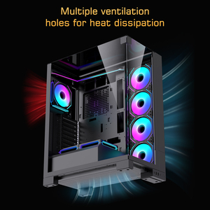 Lovingcool Vente en gros ATX/M-ATX/MINI-ITX USB3.0 Boîtier PC de jeu <span class=keywords><strong>Tour</strong></span> complète avec lunettes à trois côtés pour joueur - Product Image 4