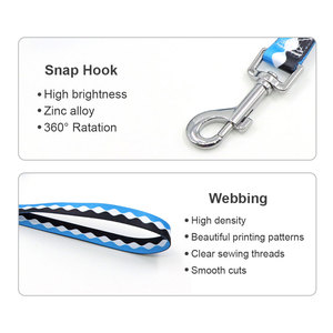 Geometric Pattern Nylon <b>Dog</b> Leash Durable Reflective Pet Leashes for <b>Dogs</b> Simple Style Blue Black White Color - Product Image 2