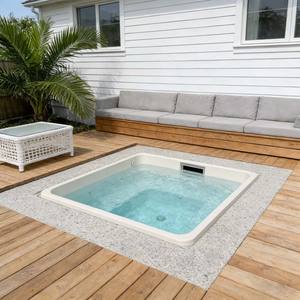 Piscine carrée en fibre de verre pour jardin, mini piscine de villa avec escalier, piscine spa extérieure - Product Image 4