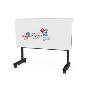 top fashion school furniture double seat dry erase marker board desk with stand school table