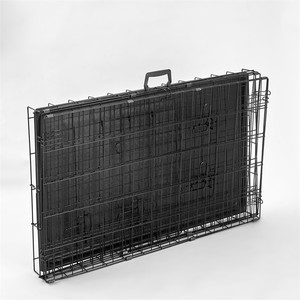 Toptan özelleştirilmiş büyük Pet kafesleri kenkentaşınabilir demir tel katlanır köpek kafes kapalı ve açık kullanım için araba sandık ve köpek evi - Product Image 6