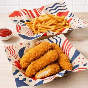 Custom Food <b>Wrapping</b> <b>Paper</b> Sheets for Fried Chicken Wings Burgers Fries and Fast Food - Product Image 5