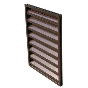 2023 Sản xuất tại Trung Quốc Top bán duy nhất pane Glass louvers cố định nhôm khuôn cửa sổ với màu đen khung phụ