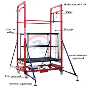 8-10M Lift Elektrische Hefsteiger/Afstandsbediening Opvouwbare Mobiele Elektrische Hefsteigerplatforms