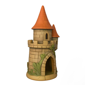 Vente en gros de niches pour oiseaux en céramique personnalisées en forme de château, résistantes aux intempéries, pour l'extérieur, maison d'oiseaux artistique pour jardin, pour un paysage haut de gamme - Product Image 3