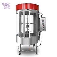 Grill vertical rotatif sur pied en acier inoxydable, à gaz/bois/électrique, grande capacité pour restaurant et snack-bar