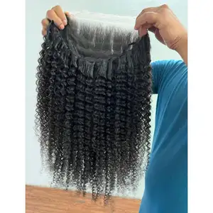 बालों में 100% सिल्की कर्ली क्लिप एक टुकड़ा एक इंच बाल हेडबैंड तार रेमी बालों का विस्तार मानव थोक उत्पाद सर्वश्रेष्ठ गुणवत्ता सामग्री