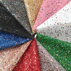 30*140cm Star Sequin Glitter Stoff rolle Kunstleder Kunstleder blätter für den Großhandel Diy Craft Hair bows 21153