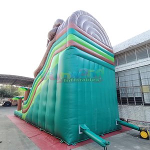 Castillo inflable gigante de doble carril para exteriores, tobogán inflable comercial con diseño de dinosaurio para niños - Product Image 4