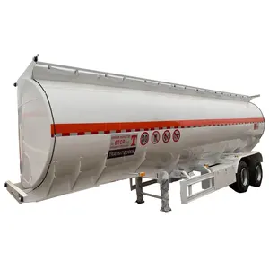 3 Axles 42cbm 45cbm 42000L 54000 Liter Stainless Gasoline Tanker Fuel Tank Trailer For Sale