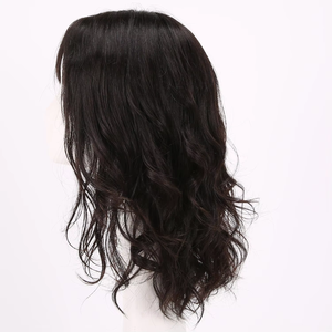 LONGFOR Vente en gros 100% Perruques en vrais <span class=keywords><strong>cheveux</strong></span> humains Perruque longue <span class=keywords><strong>frange</strong></span> oblique bouclée avec <span class=keywords><strong>cheveux</strong></span> Remy de couleur naturelle Perruque de base en soie de qualité 9A - Product Image 5