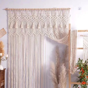 Producto terminado transfronterizo INS nórdico tejido a <span class=keywords><strong>mano</strong></span> portavelas borla decoración cuerda de algodón tapiz DIY decoración del hogar - Product Image 5