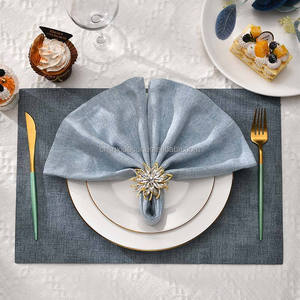 Tovagliolo di cristallo di loto anello di strass perla oro <span class=keywords><strong>fiore</strong></span> portatovaglioli per feste di matrimonio decorazione tavolo da pranzo in metallo - Product Image 6