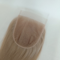 Meilleure Vente en Gros : Extension de Cheveux Naturels Bruts de Qualité Supérieure 6x6 avec Fermeture Sans Colle en Dentelle HD, Couleur Blonde Personnalisée, Prête à l'Expédition