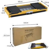 Barbecue pliable portable à charbon de bois pour le camping, petit barbecue pliable pour l'extérieur, barbecue pour les fêtes dans la cour