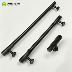 Vintage Furniture Hardware Solid Drawer Pulls <strong>Knobs</strong> Linear Straight Stripe Brass Kitchen <strong>Door</strong> Cabinet Handles - Product Image 4