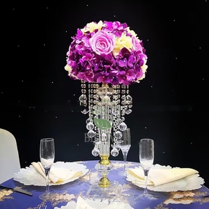 Accessoires de mariage en gros, supports à fleurs de mariage en acrylique transparent, centres de table pour mariage, décorations de table, supports à fleurs pour table. - Product Image 5