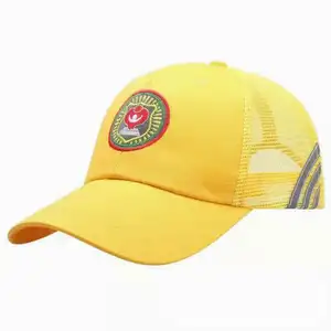 Logo personnalisé Étudiant sécurité routière chapeau jaune bande réfléchissante chapeau école insigne journée sportive