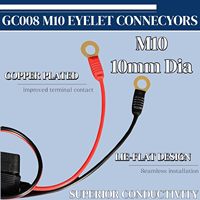 Cable de Extensión para Cargador de Batería NOCO GC008 X-Connect con Conector de Terminal de Ojal XL M10