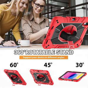 Funda Protectora para Tablet iPad 11.ª Generación 2025 A16 con Soporte Giratorio Integrado de 360 Grados y Correa Ajustable para <span class=keywords><strong>Mano</strong></span> y Hombro - Product Image 2