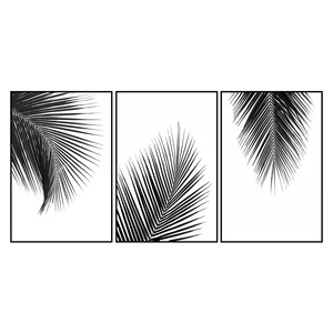 Foglie Decorative botaniche camera da letto triplo soggiorno divano pittura da parete nordica minimalista tela naturale stile <span class=keywords><strong>bianco</strong></span> <span class=keywords><strong>e</strong></span> <span class=keywords><strong>nero</strong></span> - Product Image 4