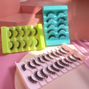 Vente en gros de 5 paires de <span class=keywords><strong>cils</strong></span>, <span class=keywords><strong>cils</strong></span> faits à la main, blancs givrés, 100% vrais <span class=keywords><strong>cils</strong></span> de vison, emballage en boîte, <span class=keywords><strong>cils</strong></span> pour le maquillage - Product Image 3