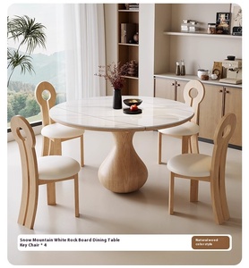 <span class=keywords><strong>Tavolino</strong></span> da Caffè Rotondo Retrattile in <span class=keywords><strong>Legno</strong></span> di Frassino, <span class=keywords><strong>Design</strong></span> Minimalista Mid-Century Moderno, Robusto per Arredamento Casa Piccola - Product Image 3