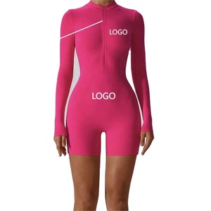 Conjuntos de fitness para gimnasio, monos de manga larga de secado rápido, monos de alta calidad, mono de entrenamiento, mono de Yoga de manga larga para mujer - Product Image 1