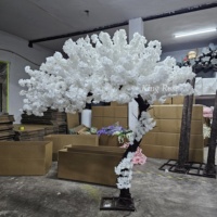 High End maßge schneiderte künstliche Kirschblüten baum Große Internet-Promi-Dekoration am Eingang der Firmen lobby