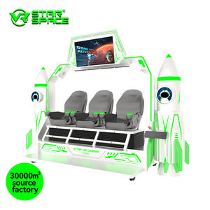 เครื่องจำลองเกมอาร์เคด 9D <span class=keywords><strong>VR</strong></span> 3 ที่นั่ง เครื่องเล่นเกมโรงภาพยนตร์ <span class=keywords><strong>4D</strong></span> ที่น่าสนใจ สำหรับใช้งานในร่มและกลางแจ้ง วัสดุโลหะ - Product Image 1