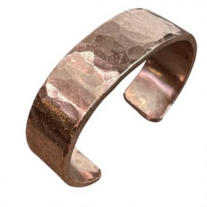 Elegant <b>Copper</b> Cuff Bracelet with Adjustable Open End Design for Men Women and Teen Fashion Lovers - Product Image 1