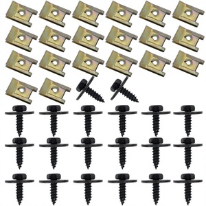 Vis de fixation de capot moteur, écrous métalliques et rondelles pour châssis de pièces automobiles Jiechuang pour BMW E46 E90 E92, 40 pièces - Product Image 2