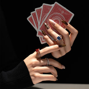 Collection Joker Poker <span class=keywords><strong>Casino</strong></span>, argent 925, bijoux fins, mariage, diamant, zircon, boucles d'oreilles, collier, accessoires, bagues Dylam pour femmes - Product Image 5