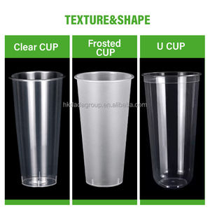Vasos de Plástico PP de Grado Alimenticio de Pared Simple Personalizados, 90 mm de Diámetro, 360 ml, 500 ml, 600 ml, 700 ml, Impresión Personalizada para Té, Jugo, Leche con Burbujas - Product Image 2