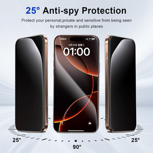 Yongboly không tĩnh lớn arc cạnh không biên giới 25 độ chống gián điệp thả bảo vệ ESD sự riêng tư 9H bảo vệ màn hình cho iPhone 17 - Product Image 2