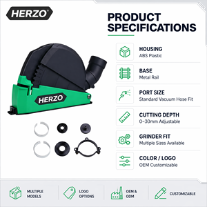 HERZO MA-A10 5'' שקית אבק חיתוך למטחנת זווית עגולה ירוקה 125mm פלסטיק 20 יחידות/קופסה - Product Image 4