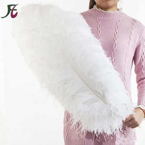 Grande plume d'autruche de festival de carnaval blanc pour la décoration de mariage et de fête