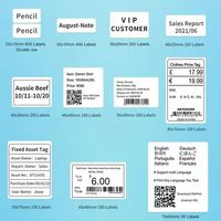 Printer Thermal Nirkabel Portabel Mini 20-58mm untuk Mencetak Label Perhiasan, Label Harga, Stiker Nama