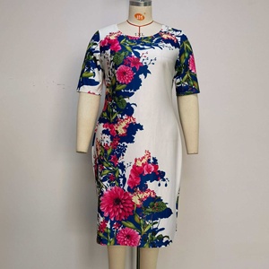 Vêtements pour femmes <span class=keywords><strong>grande</strong></span> <span class=keywords><strong>taille</strong></span> de haute qualité, imprimés, manches trois quarts, robes de bureau pour femmes, robes africaines pour femmes, ensemble deux pièces - Product Image 3