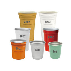 Gobelet à bière et à café en aluminium jetable et réutilisable, portable, recyclable, tasse de fête, gobelet pour boissons froides, thé au citron - Product Image 3