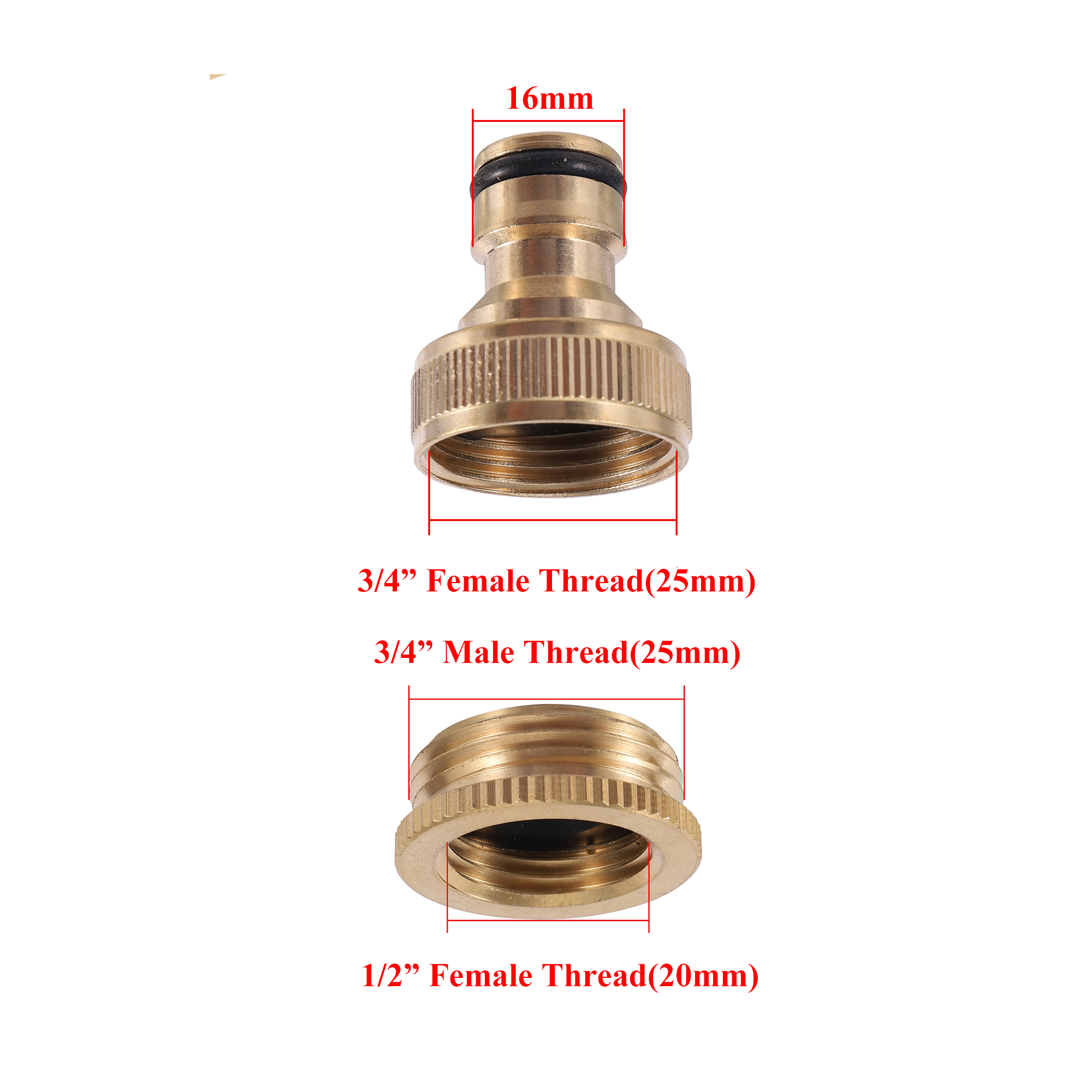 Filetage 1/2" à 3/4"