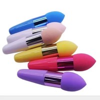 Gouttelettes d'eau Tête de champignon Fond de teint liquide Maquillage éponge Beauté Mélangeur cosmétique avec poignée lisse Outils de maquillage pour le visage