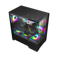 Ruix Carnival 2023 Newest Design Desktop Cabinet Gaming Computer Hardware & Software Tempered Glass Side Panel MATX Casing